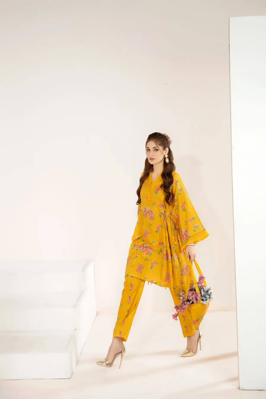 2PC COTTON PEPLUM BY MONA B04