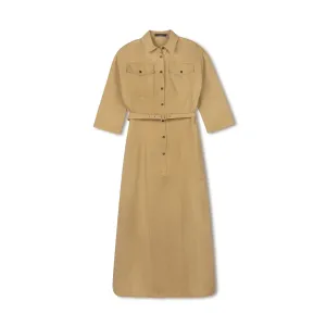 Aline Denim Dress | Khaki