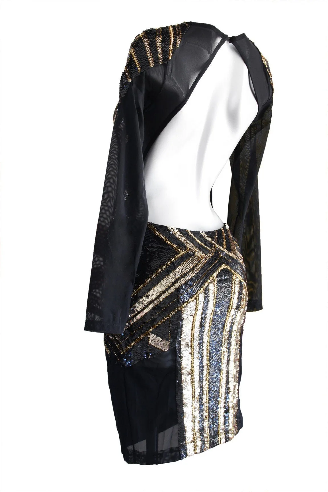 Dress Athena Net Long Sleeves