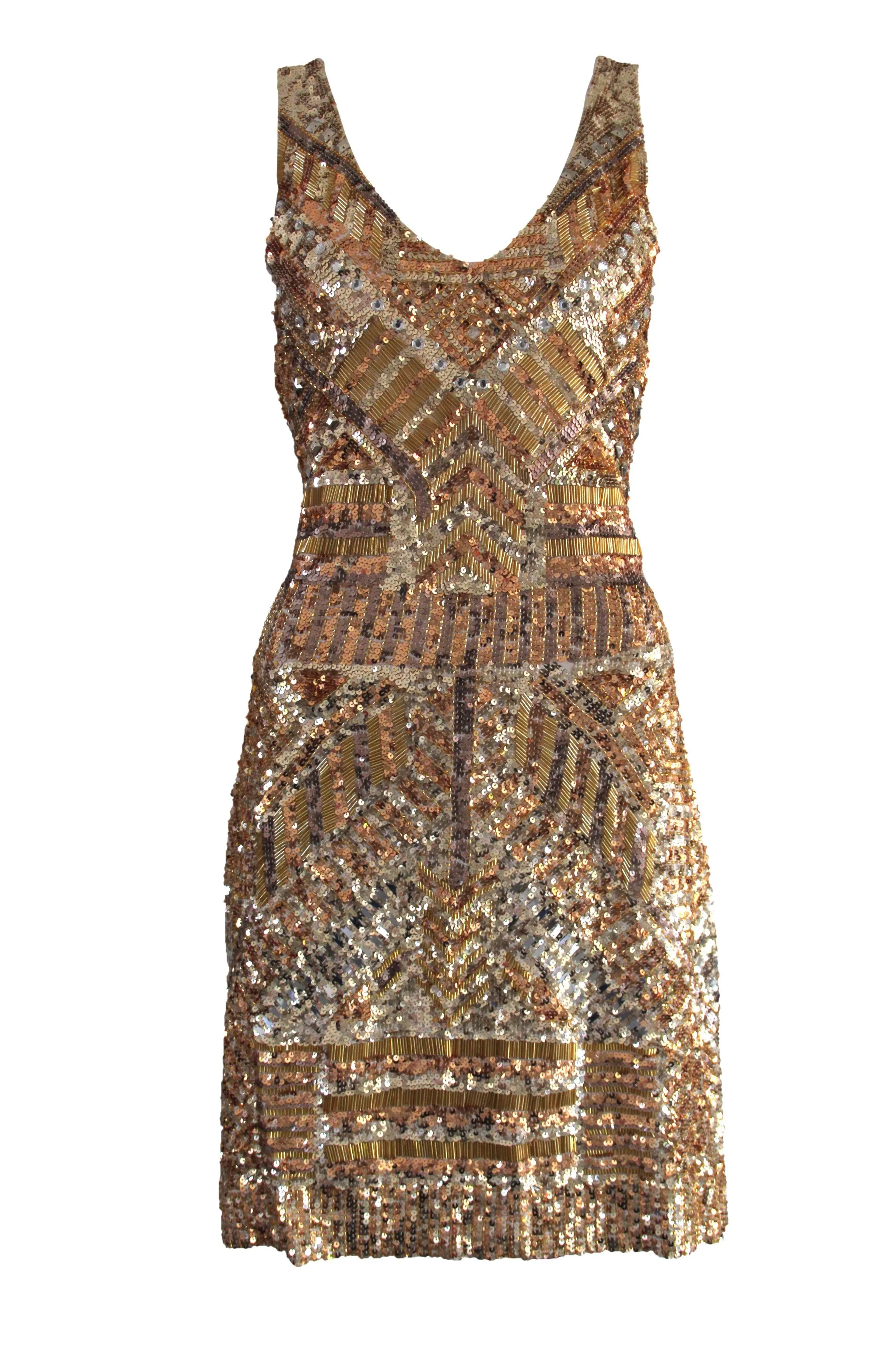Dress Backless Armour Gold