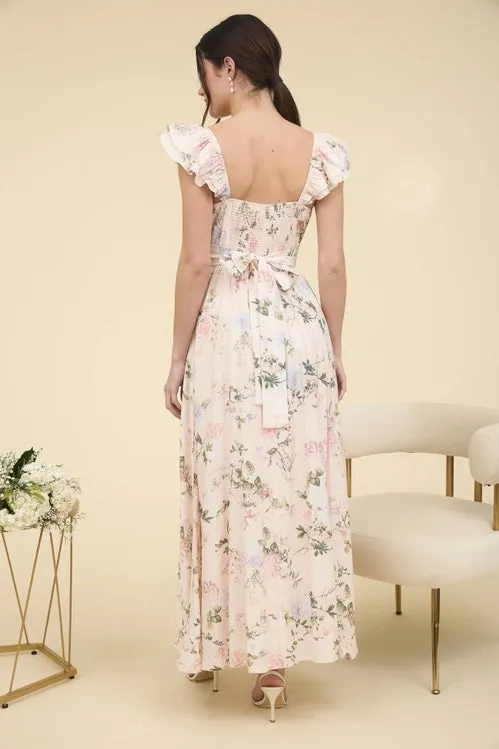 Floral Sweetheart Neck Corset Dress