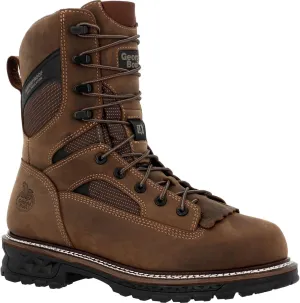 Georgia Boot LTX Logger 9" Composite Toe 400G Insulated Waterproof Work Boot, Brown, Size 10(M)