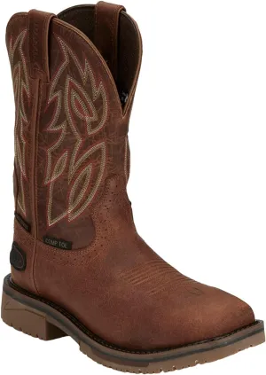 Justin Men's Broncy Waterproof Western Work Boot Composite Toe - Se4752