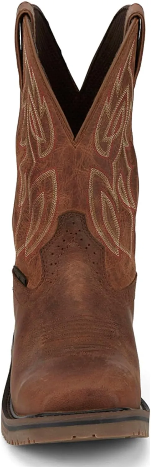 Justin Men's Broncy Waterproof Western Work Boot Composite Toe - Se4752