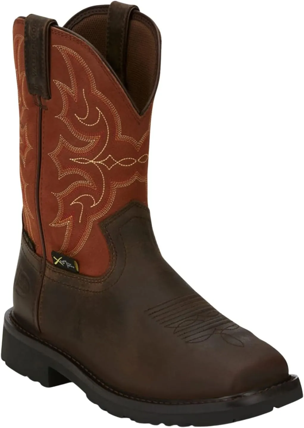 Justin Men's Ricochet Waterproof Western Work Boot Composite Toe Met Guard - Se3007