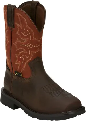 Justin Men's Ricochet Waterproof Western Work Boot Composite Toe Met Guard - Se3007