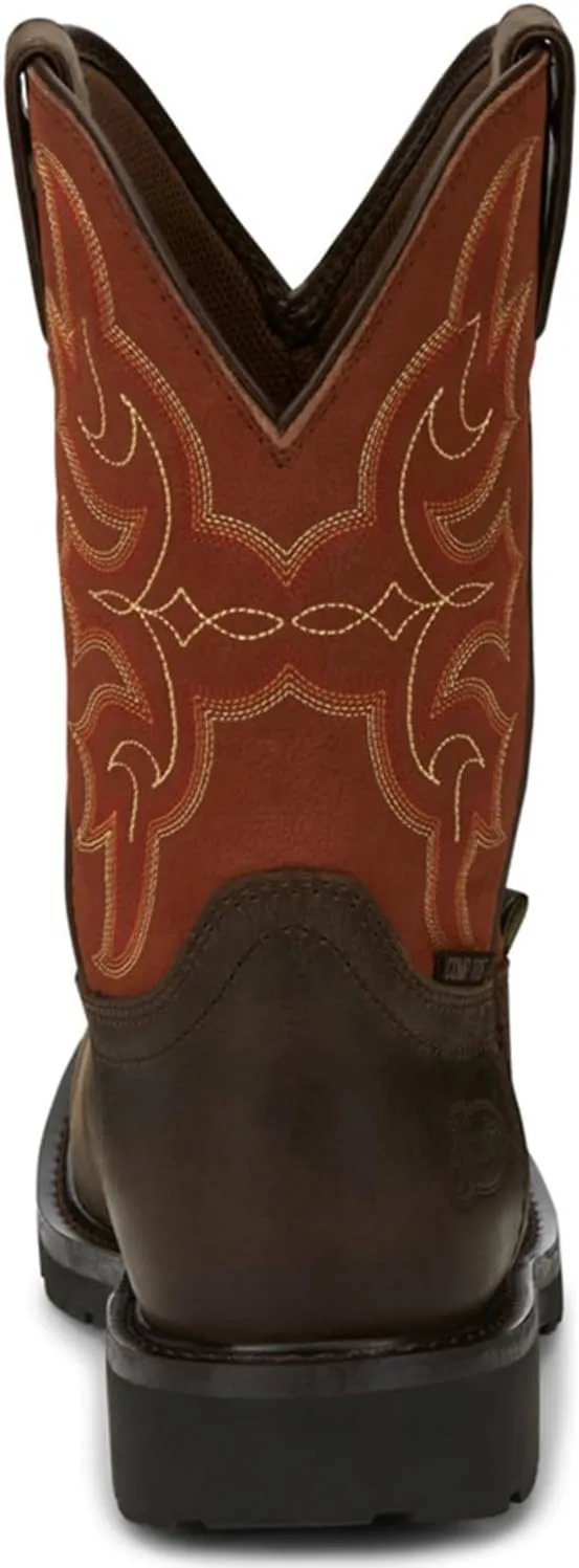 Justin Men's Ricochet Waterproof Western Work Boot Composite Toe Met Guard - Se3007