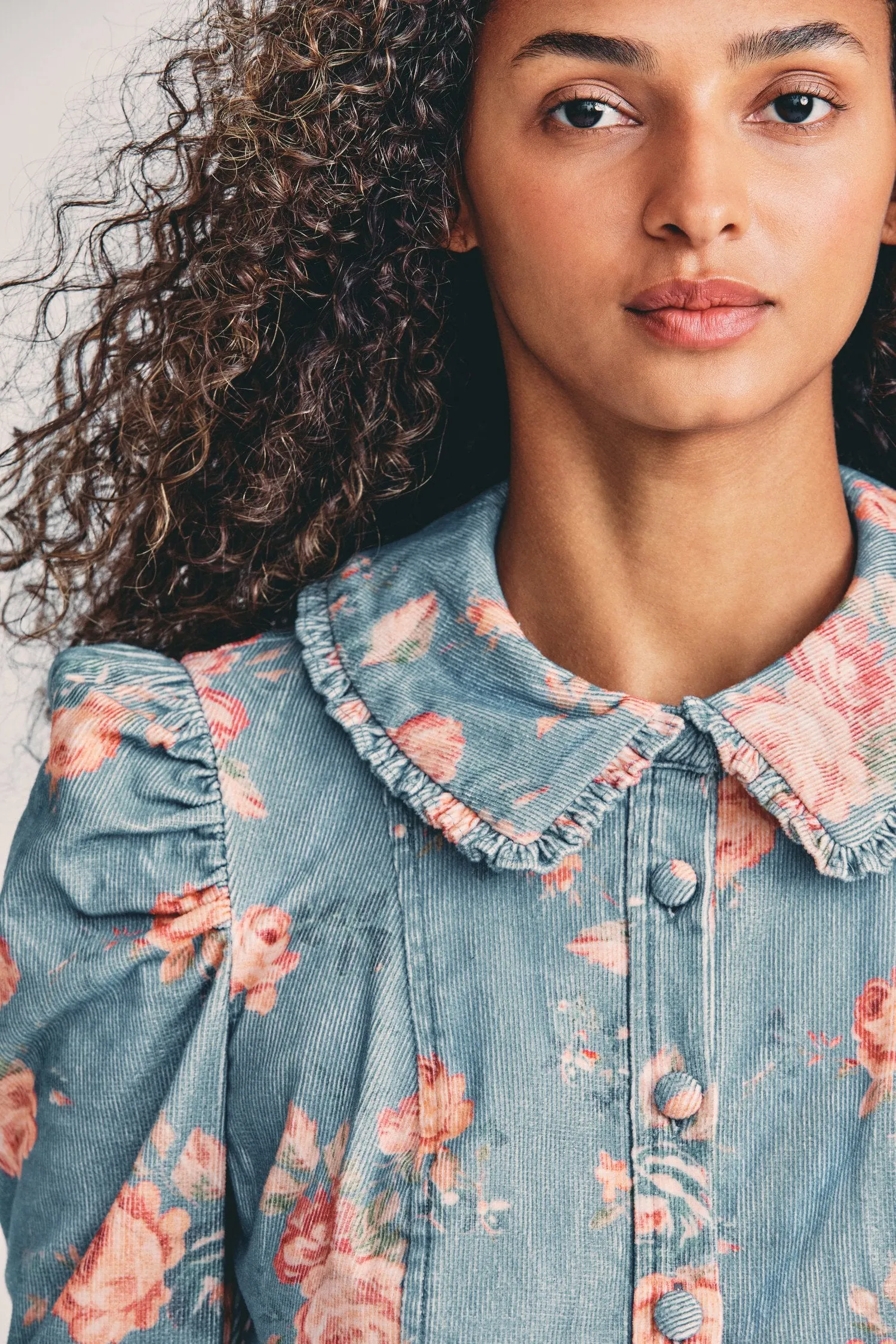 Love Shack Fancy - Beyers Dress in Faded Denim