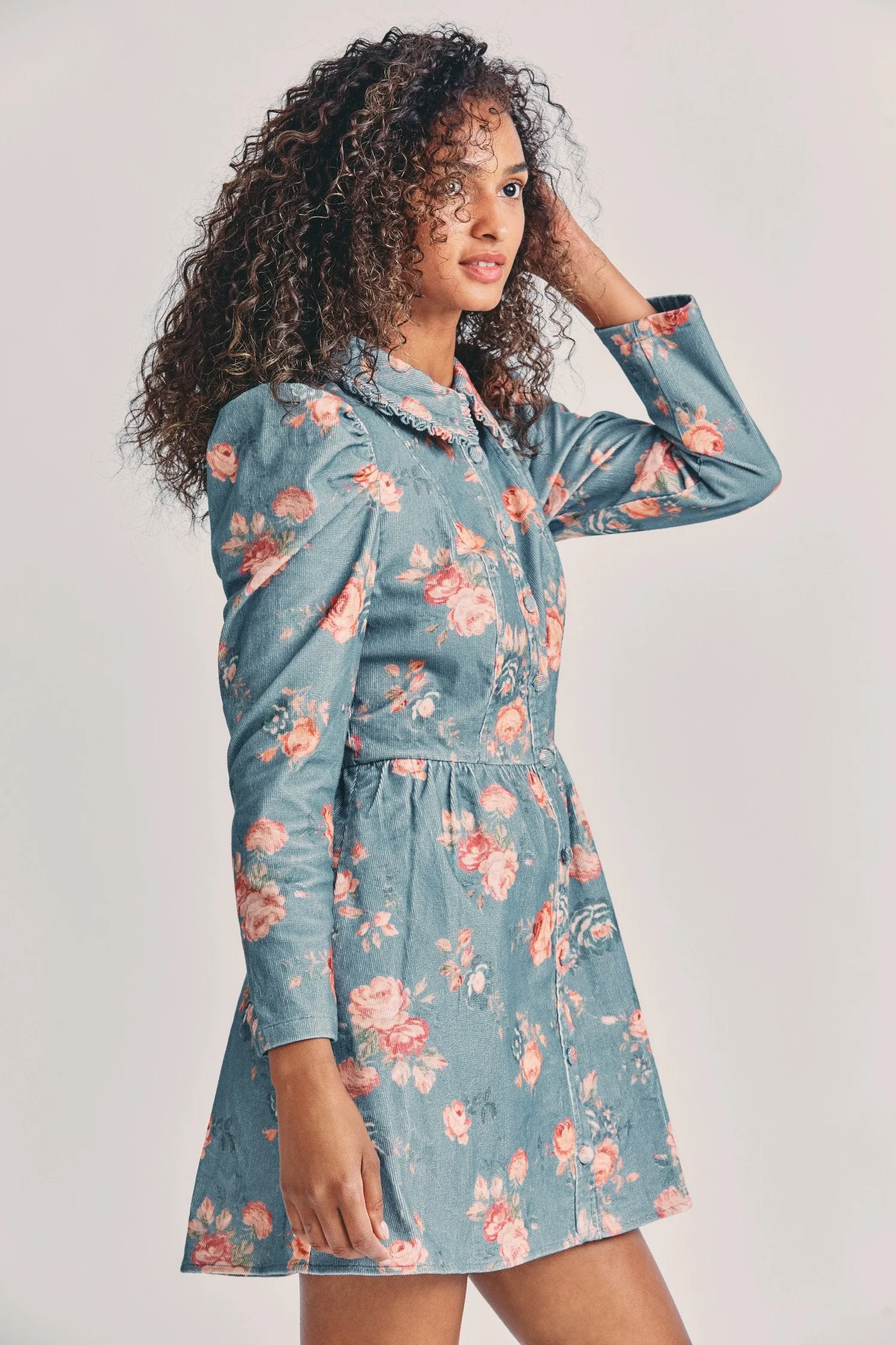 Love Shack Fancy - Beyers Dress in Faded Denim