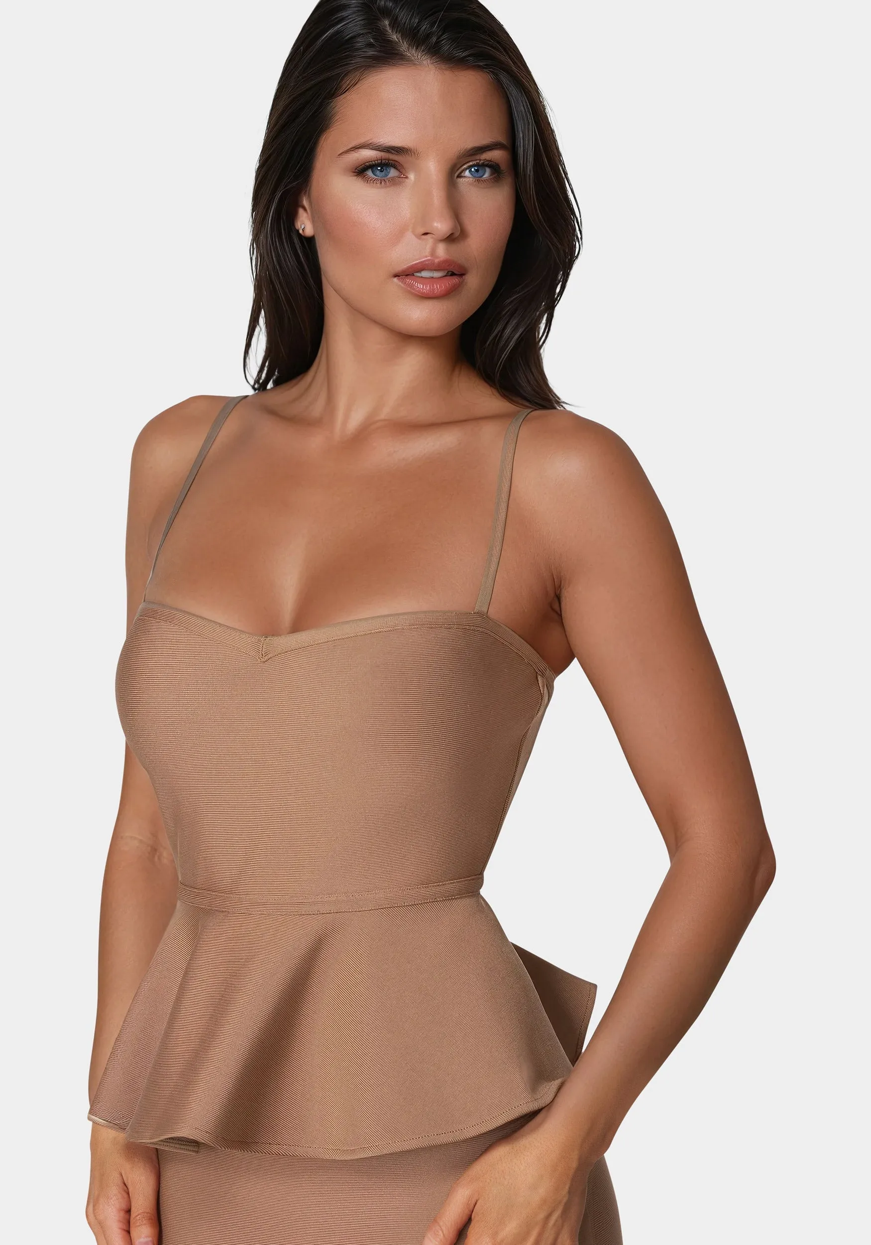 Peplum Bandage Midi Dress