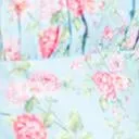 Plus Size 1950s Light Blue & Pink Floral Gina Swing Dress