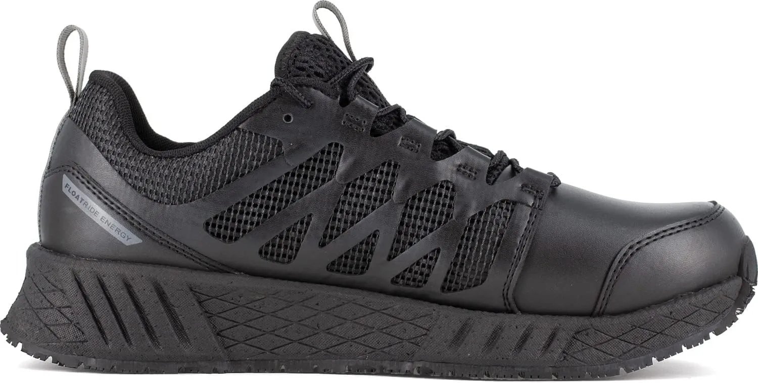 Reebok Work Floatride Energy Tactical, Men's, Black, Athletic Style, Composite Toe, EH, Slip-Resistant Work Shoe