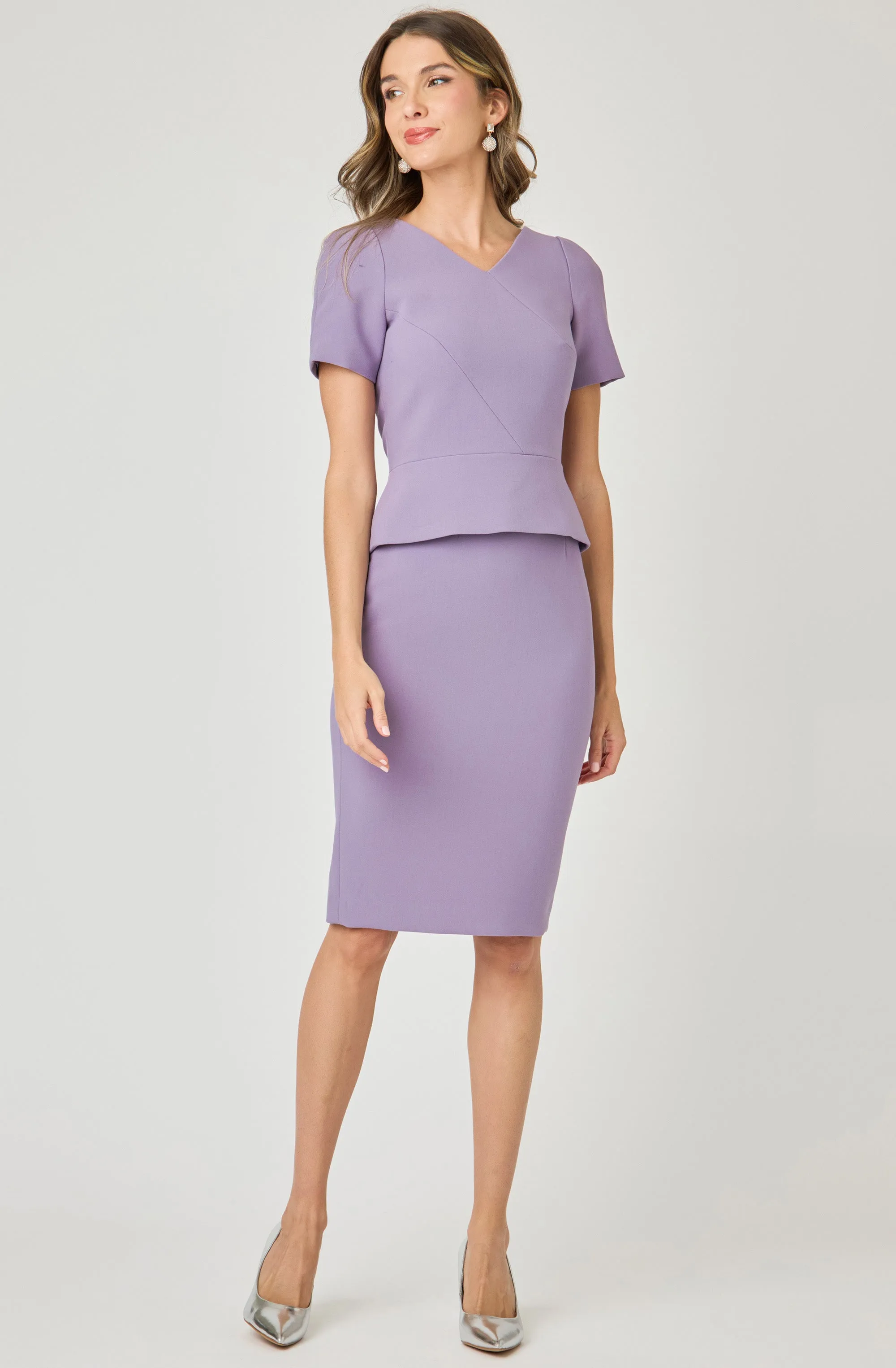 Short Sleeve Peplum Top