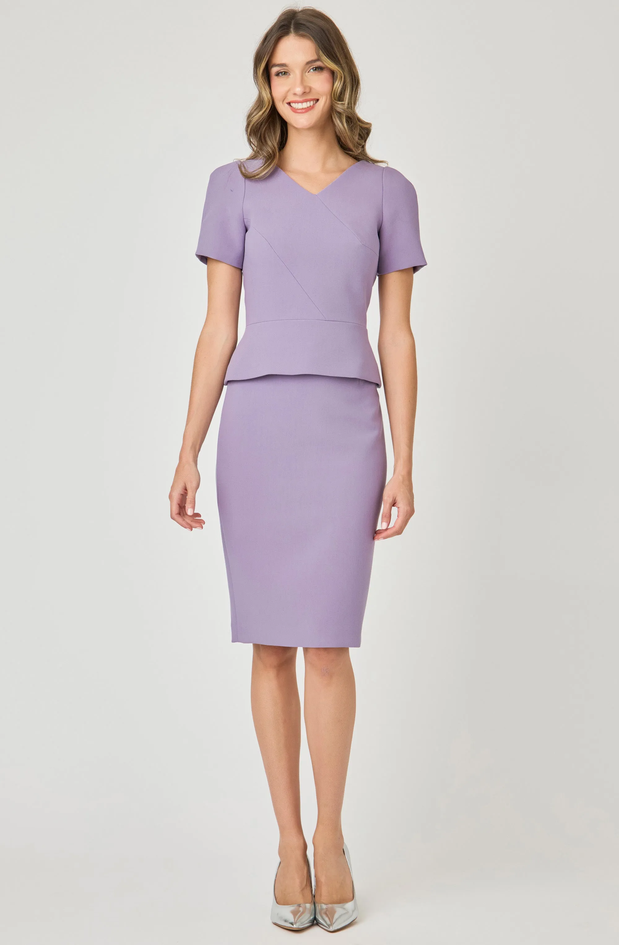 Short Sleeve Peplum Top