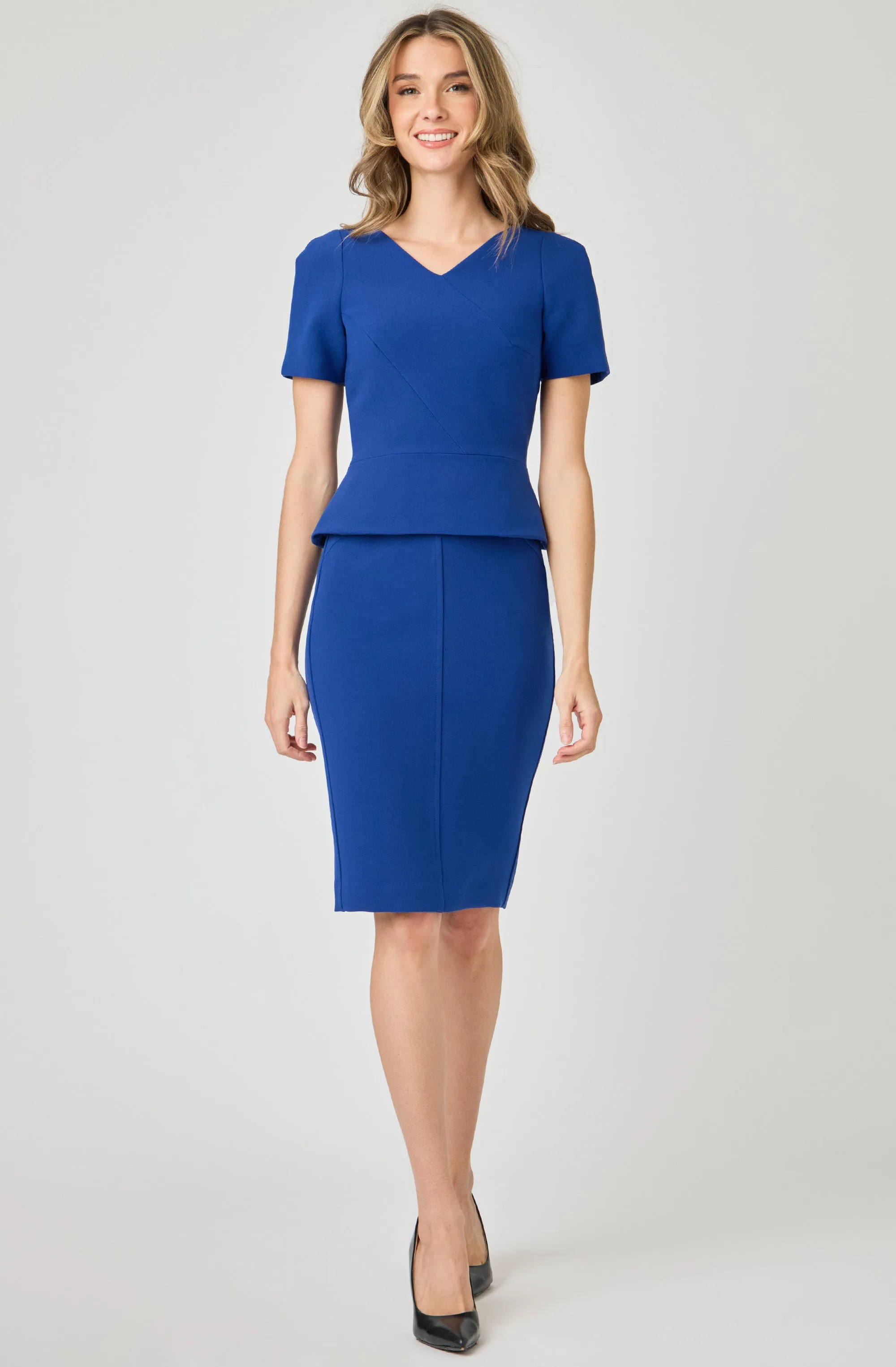 Short Sleeve Peplum Top