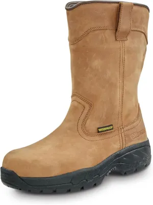 SR Max Midland, Men's, Brown, Wellington Style, Comp Toe, SD, Waterproof, MaxTRAX Slip Resistant, Work Boot