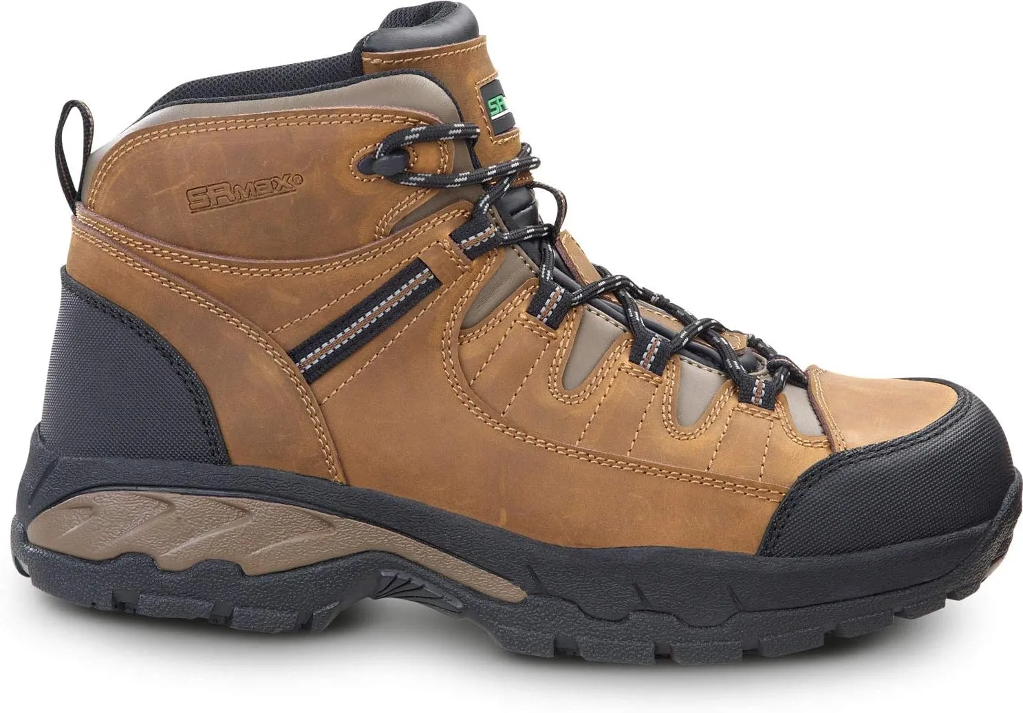 SR Max Winston, Men's, Brown, Hiker Style Comp Toe EH, Slip Resistant Work Shoe