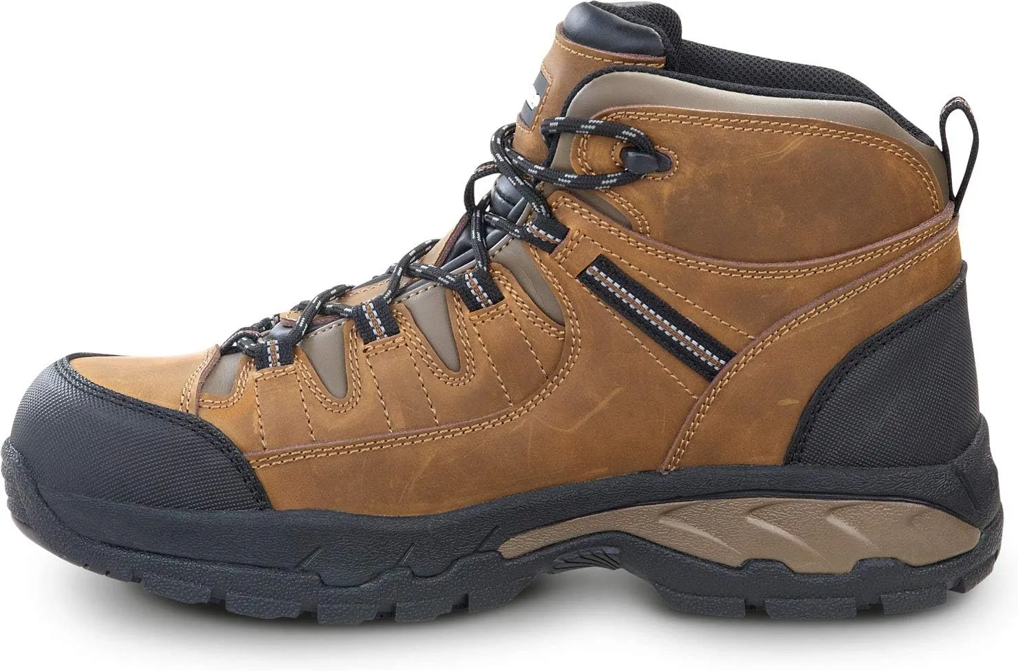 SR Max Winston, Men's, Brown, Hiker Style Comp Toe EH, Slip Resistant Work Shoe