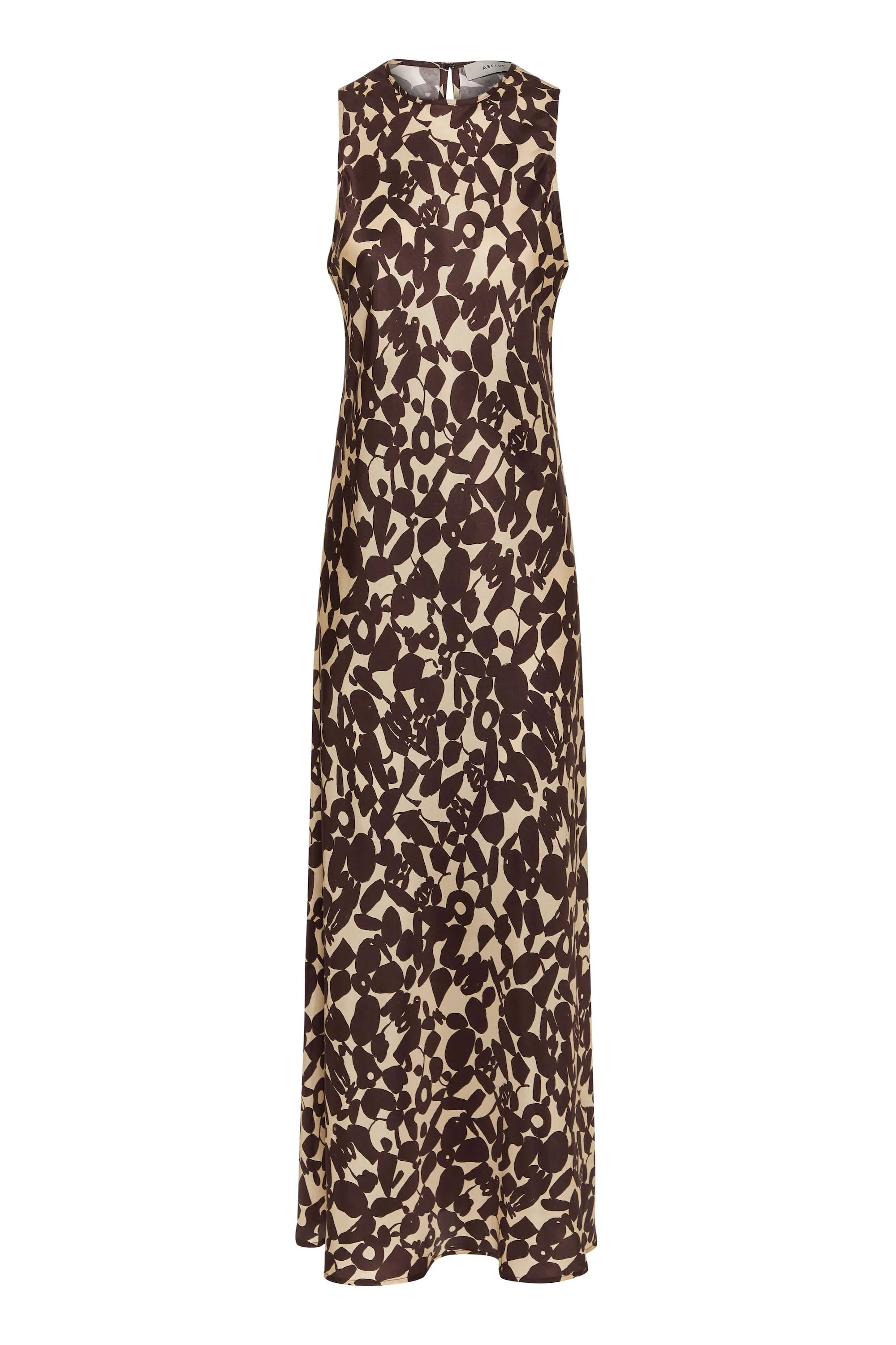 Valentina Dress Espresso Pebble Silk Twill