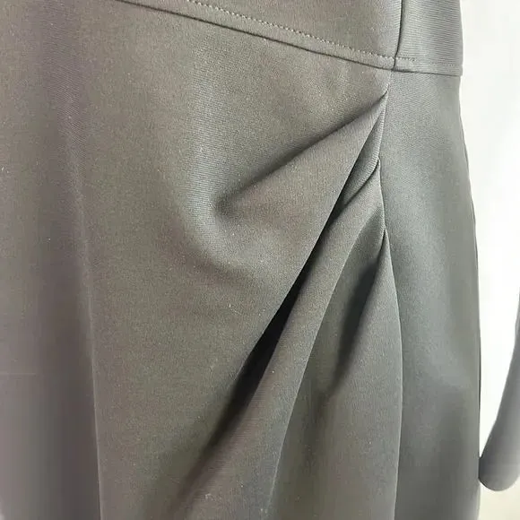Valentino Black Ruffle Front Midi Dress
